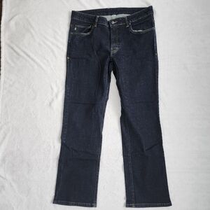 STIO Rivet Jeans Men's Slim Straight Leg Dark Blue Denim Jeans Size 36x29 Casual
